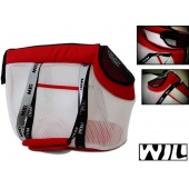 WILL極輕透涼白底網背包(大眾捷運可),8公斤承重/簡約紅