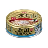 (日本製)Aixia 頂級金罐濃厚系列~厚片+濃湯，挑嘴貓最愛/鮪魚+吻仔魚