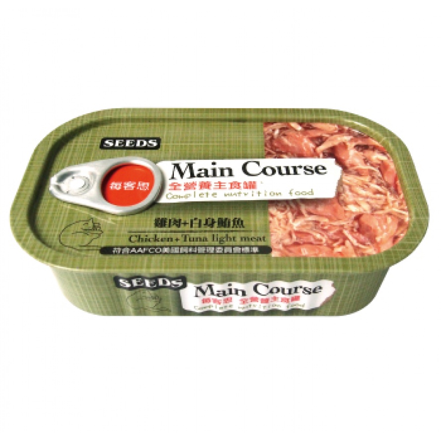 新品特惠~Main Course每客思全營養主食罐(雞肉+白身鮪魚)/115G