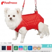 日本PomPreece病老犬介護~可背式4種功能【中小型犬】步行輔助，足間加大／4號紅色
