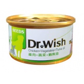 獸醫通路專賣~Dr. Wish愛犬營養食(雞肉+蔬菜+鮪魚油泥狀)/85g