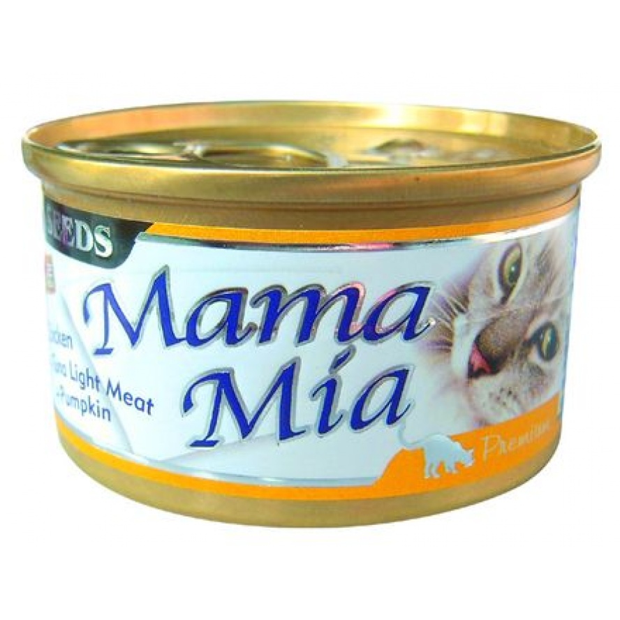 (泰國製)MamaMia貓餐罐雞肉+白身鮪魚+南瓜/85g凍罐