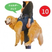 日本PomPreece病老犬介護~可背式步行輔助器／10號藍色