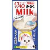 超美味!日本CIAO米魯克牛奶杯-牛奶+柴魚片風味/25g*2入