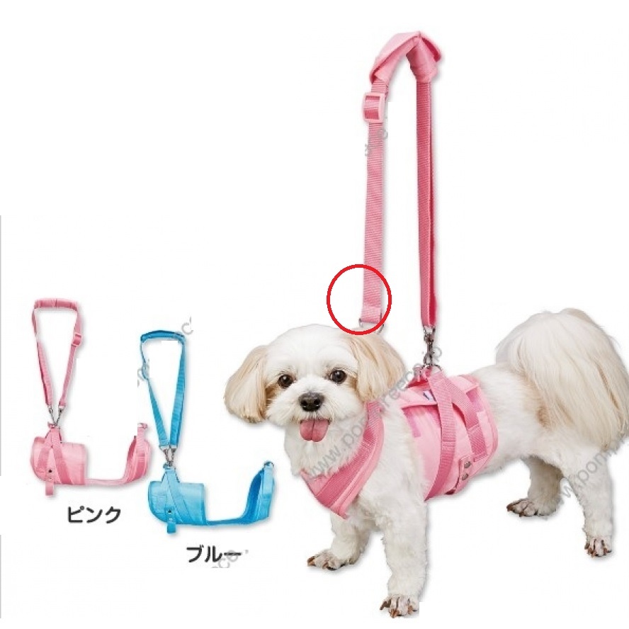 日本PomPreece病老犬介護~全身+前足+後足多功能步行輔助器/中小型犬適用