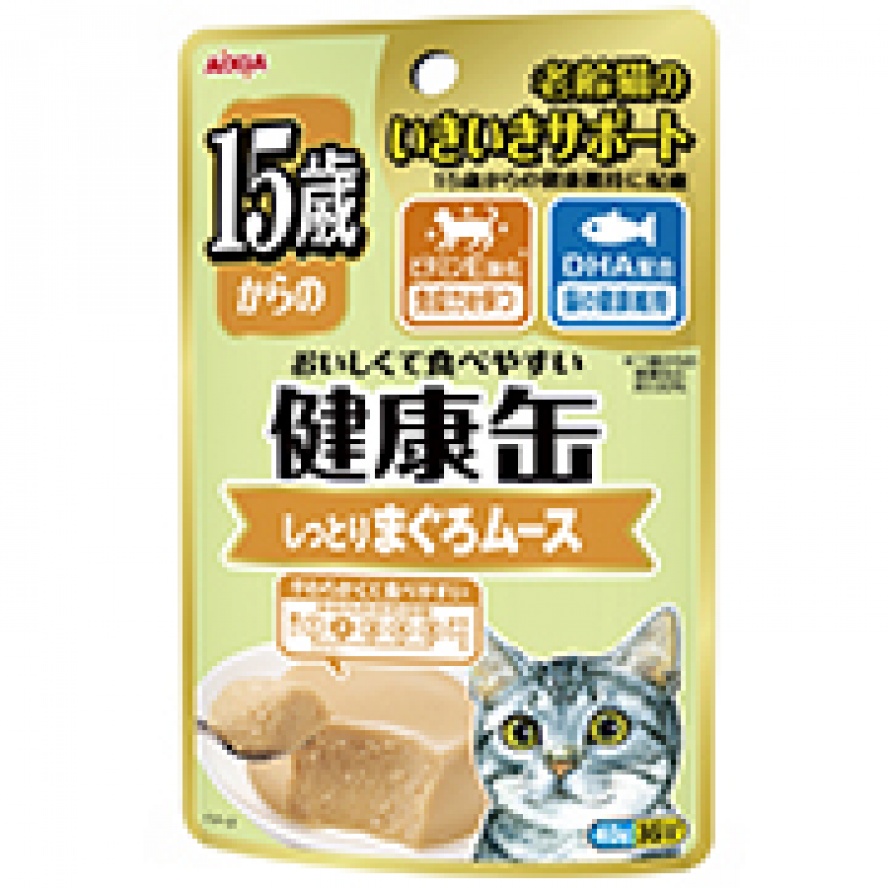 (保存2018.07.01)(日本副食餐)Aixia 鮪魚健康罐系列~15歲老貓/鮪魚幕斯(餐包)
