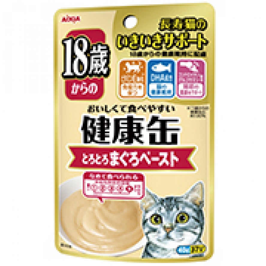 (日本副食餐)Aixia 鮪魚健康罐系列~18歲老貓/鮪魚泥狀(餐包)