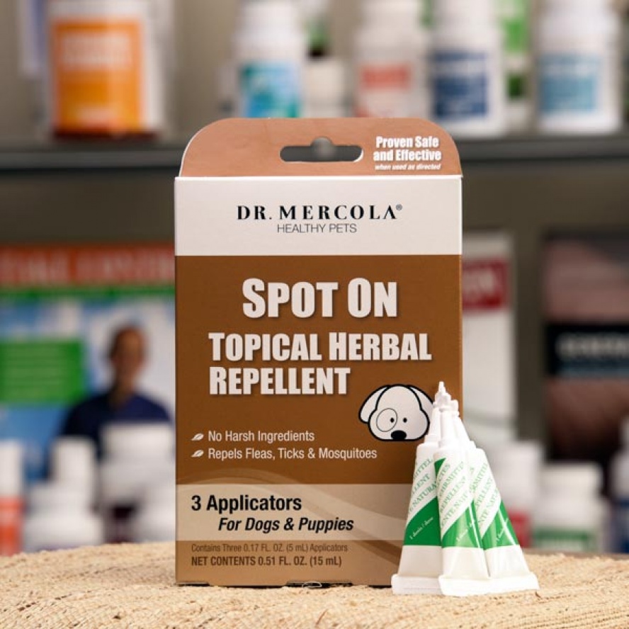 美國Dr. MERCOLA『草本』成犬/幼犬防蚤蝨滴劑，防水+天然安全/3劑(CP值超高)