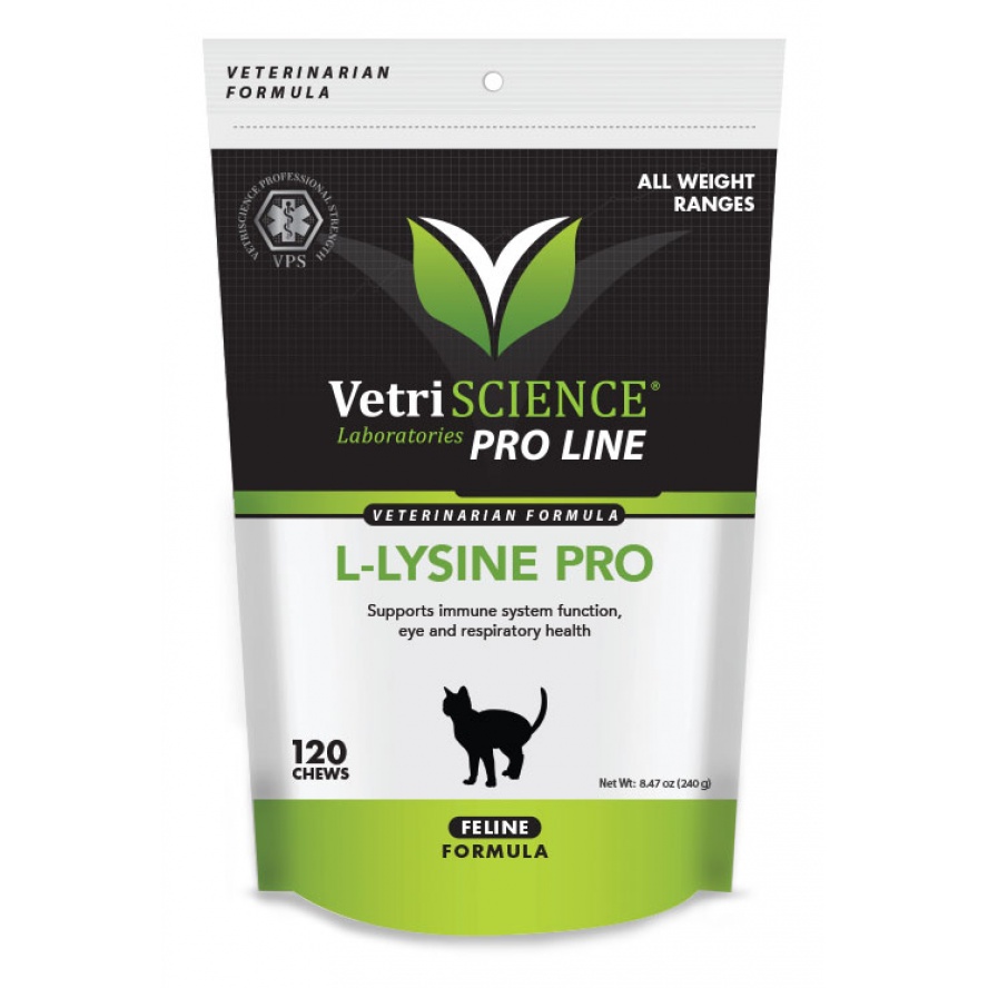 (保存2025.05)【獸醫通路專用】美國維多麗VetriScience~左旋離胺酸『貓』嚼錠/120粒