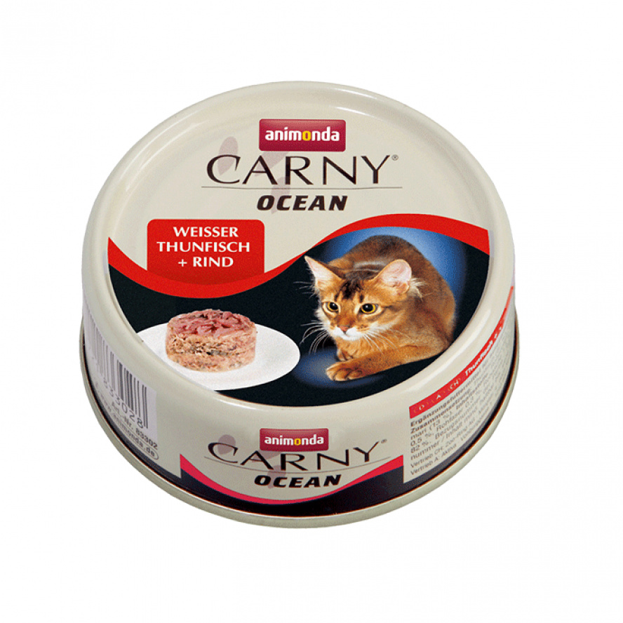 (保存2021.12.26)德國Carny Ocean海洋貓罐~不含穀類大豆(鮪魚+牛肉)/80g