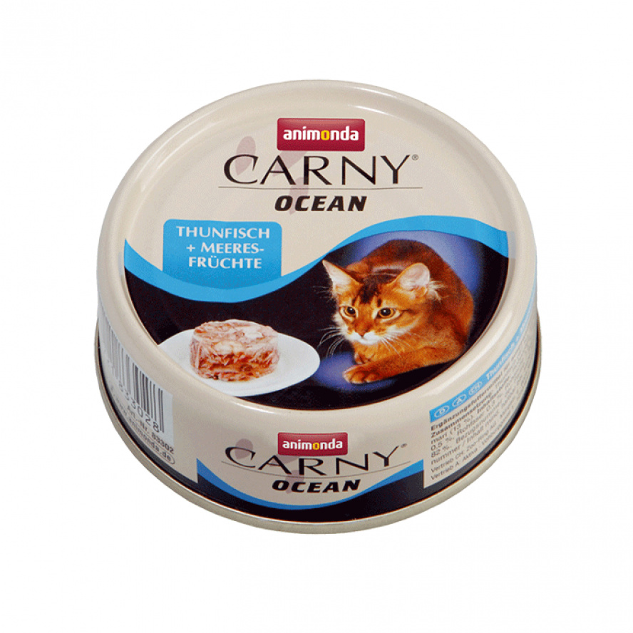 (保存2021.12.23)德國Carny Ocean海洋貓罐~不含穀類大豆(鮪魚+蝦子+魷魚)/80g