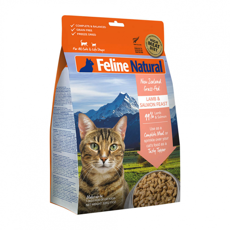 (保存2020.11.29)新口味!紐西蘭K9 Feline 貓糧生食餐 羊+鮭(乾燥)/320g