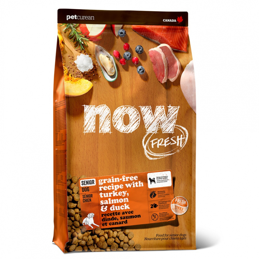 (客訂)Now! Fresh 鮮肉無穀老犬/體控犬配方天然糧/12LB