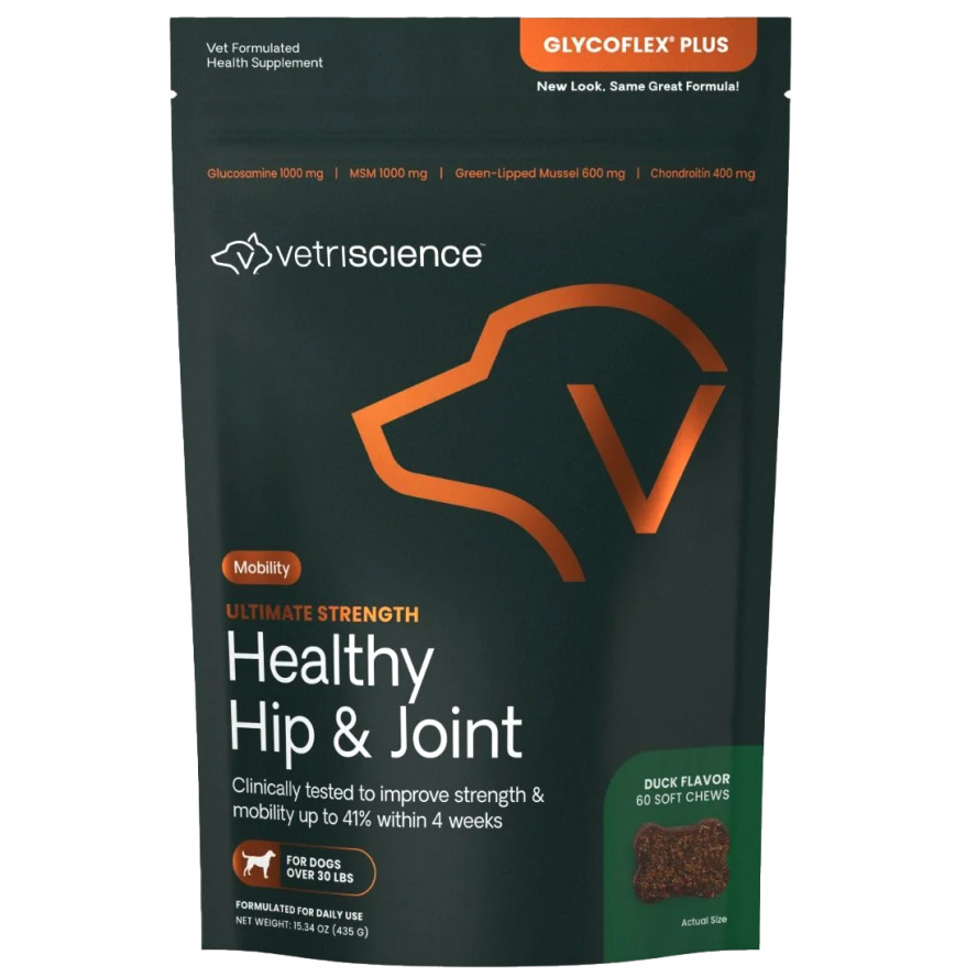 【獸醫通路專用】美國維多麗VetriScience~關節保健PLUS嚼錠/60粒，中大型犬